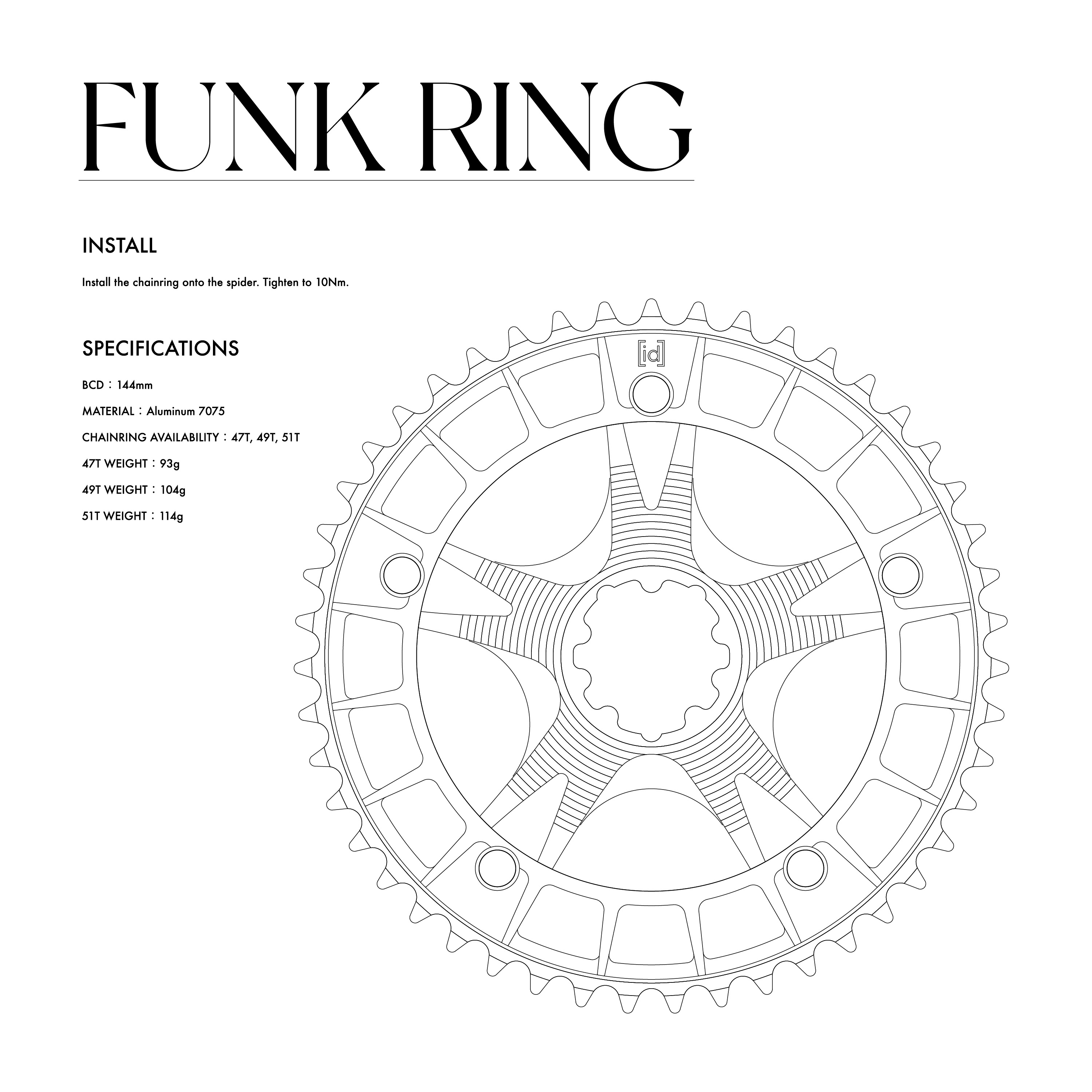 FUNK Chainring 144
